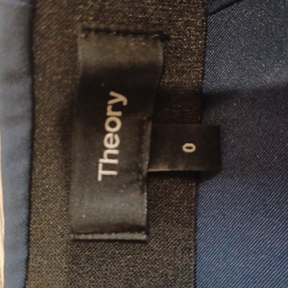 Theory Elastic waist Pant Navalane Becker sz 0 - Picture 3 of 6